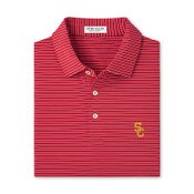 USC Trojans Men's Peter Millar Cardinal Hemlock Performance Jersey Polo